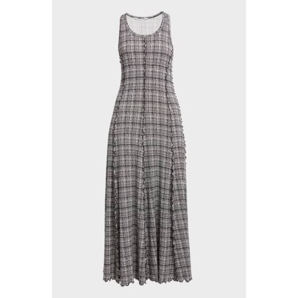 Proenza Schouler White Label Matilda A-Line Painted Jersey Midi Dress - Picture 1 of 8